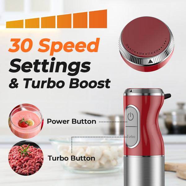 450W blender set with 30 speed settings and turbo boost
