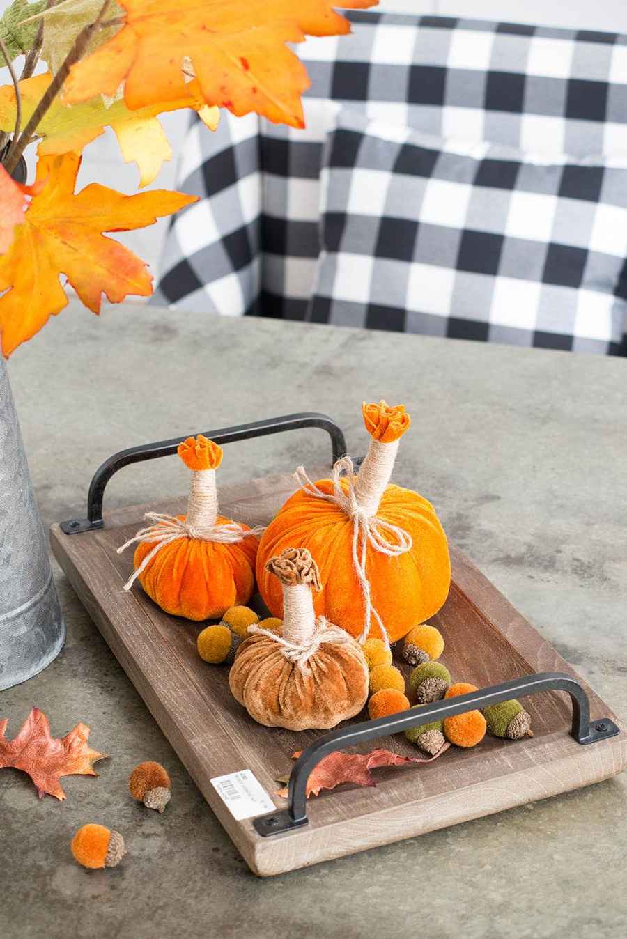 MLNshops Thanksgiving Table Centerpiece Pumpkins Ornament Set