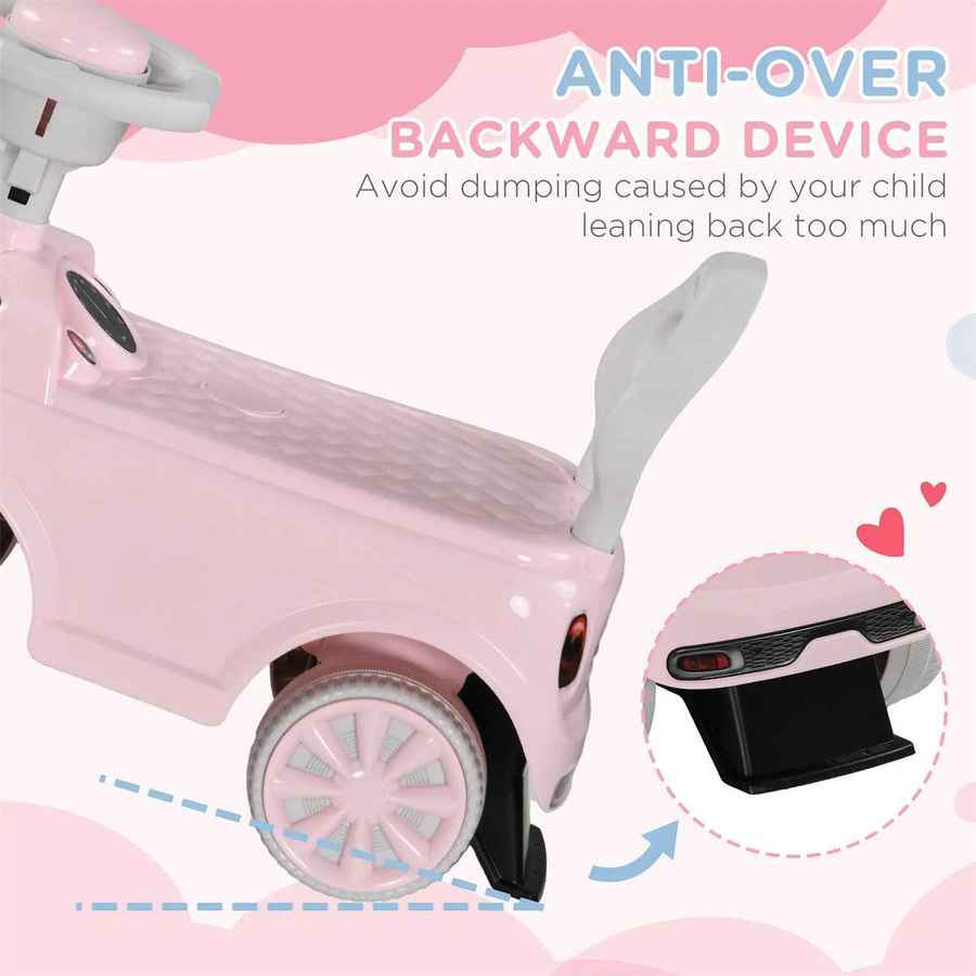 mlnshops Toddler Ride-On Car with Horn - Pink