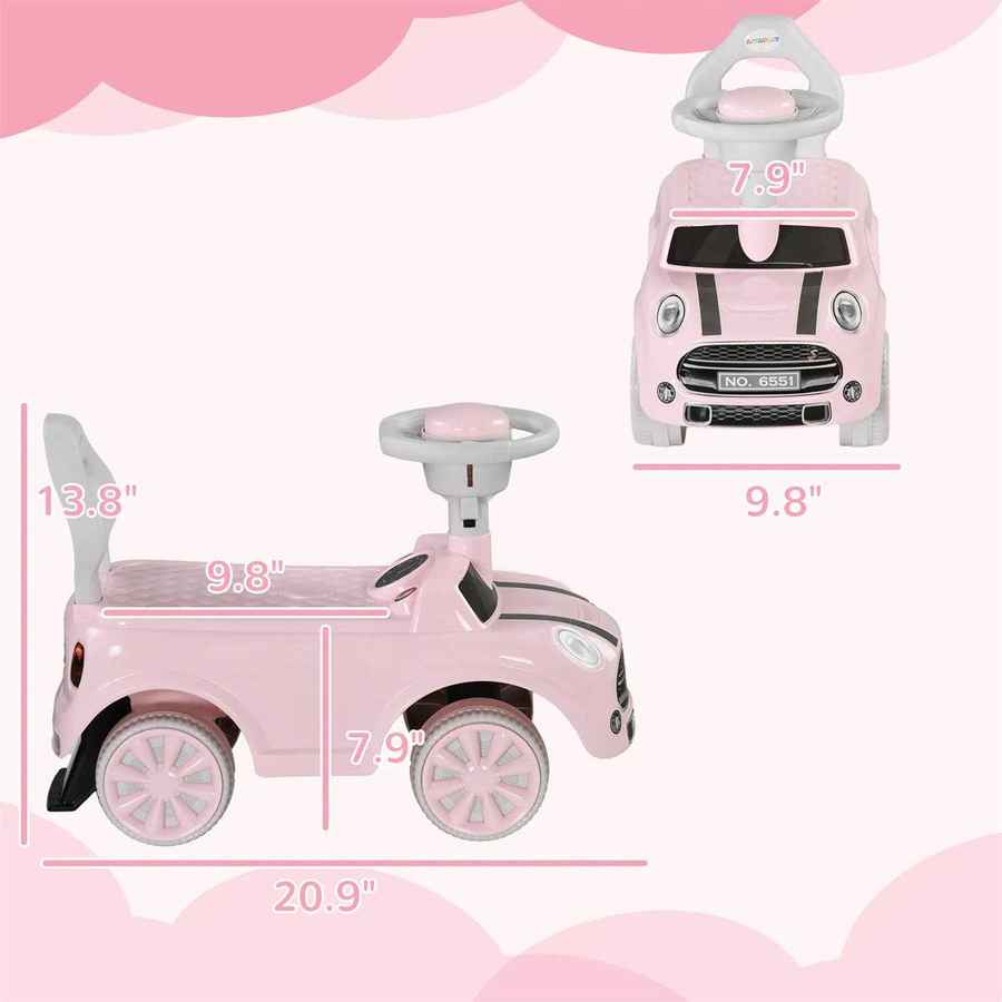 mlnshops Toddler Ride-On Car with Horn - Pink