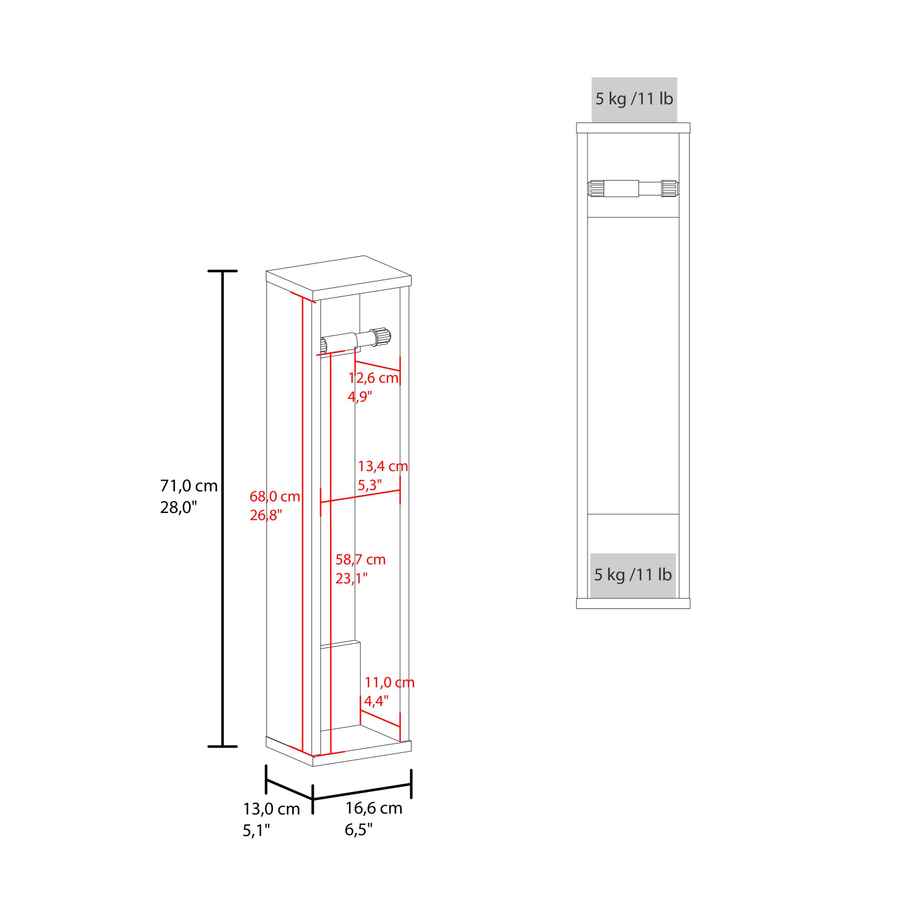 MLNshops Toilet Paper Holder with Shelf and Storage