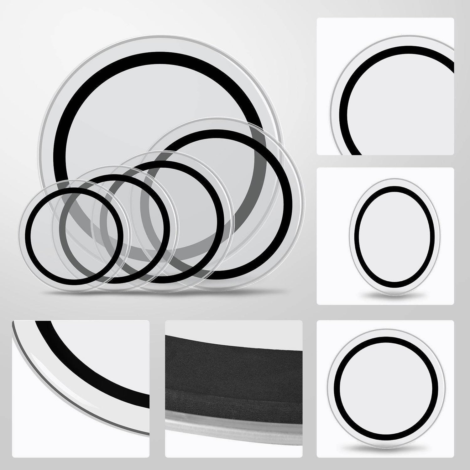 mlnshops Transparent Drum Heads Set for Superior Sound
