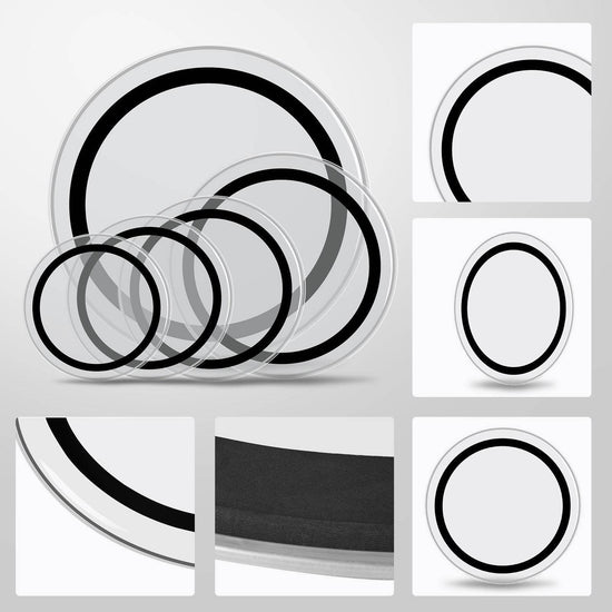 mlnshops Transparent Drum Heads Set for Superior Sound Default Title