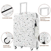 MLNshops 3 Piece Hard Shell Luggage Set with USB Port