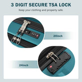 MLNshops expandable hardside suitcase with USB port - 3pc