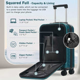 MLNshops expandable hardside suitcase with USB port - 3pc