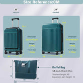 MLNshops expandable hardside suitcase with USB port - 3pc