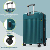 MLNshops expandable hardside suitcase with USB port - 3pc