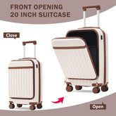 MLNshops 3-Piece front opening luggage set - Hardshell USB