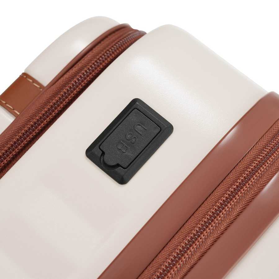 MLNshops 3-Piece front opening luggage set - Hardshell USB
