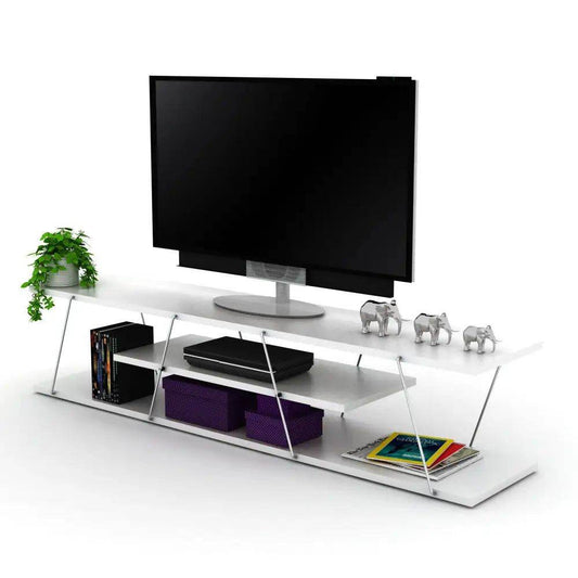 MLNshops 56 Inch TV Stand with Shelves - Sleek Design
