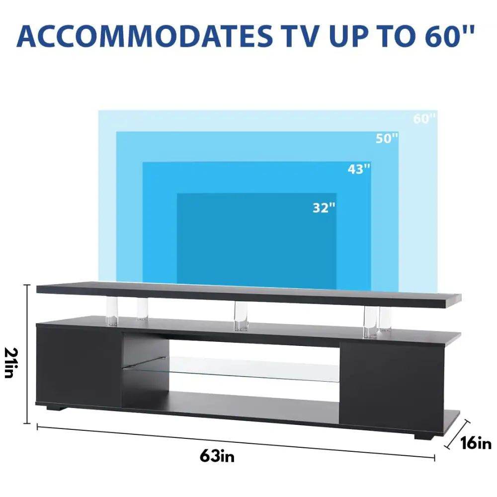 MLNshops Modern TV Stand for 70 Inch TV - Stylish Media Center