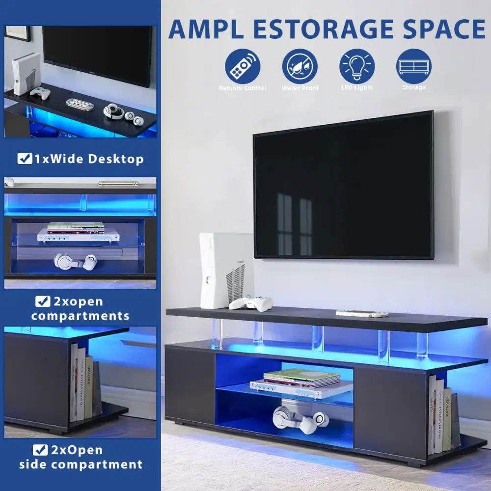 MLNshops Modern TV Stand for 70 Inch TV - Stylish Media Center