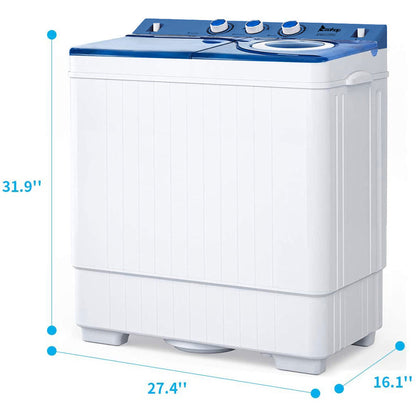 Twin Tub with Built-in Drain Pump XPB65-2288S 26Lbs Semi-automatic Twin Tube Washing Machine MLNshops]