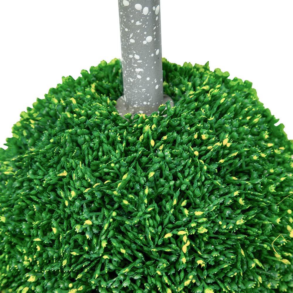 Two-Tiered Boxwood Sphere Decor with Metal Stand