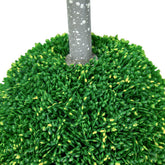 Two-Tiered Boxwood Sphere Decor with Metal Stand