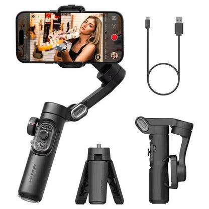 MLNshops 3-axis smartphone gimbal stabilizer - Foldable black