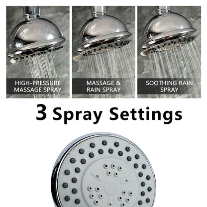 MLNshops high pressure shower head - Chrome Multi-Mode