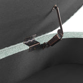 Upholstered Ottoman with Wooden Legs - Stylish & Comfortable