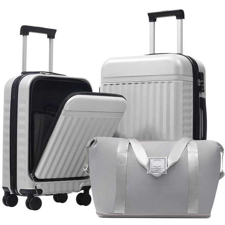 MLNshops 3 piece hardside suitcase with USB port - TSA Lock