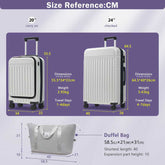 MLNshops 3 piece hardside suitcase with USB port - TSA Lock