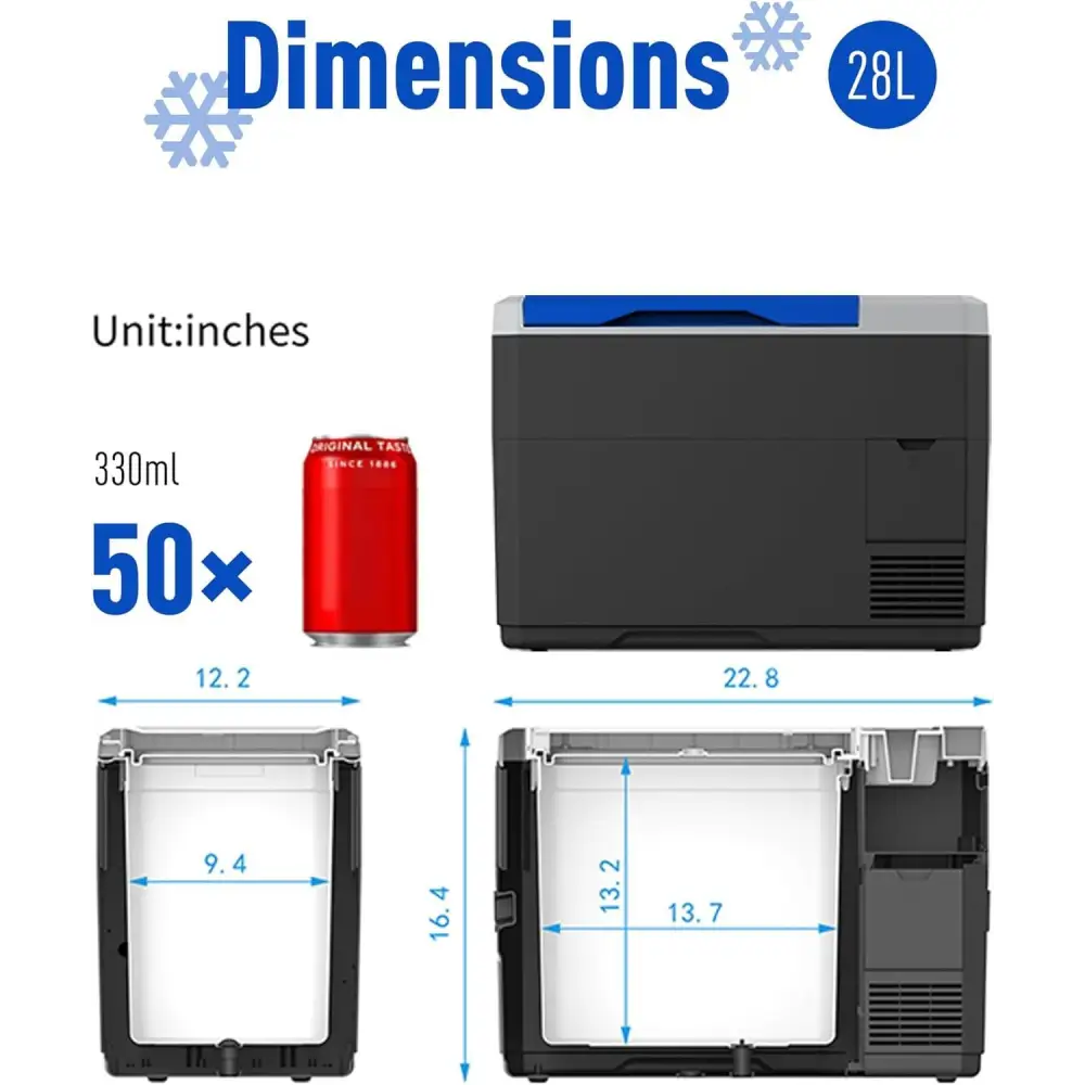 V28 Portable Refrigerator, 29Qt Car Freezer with APP Control,12V,45W Low Noice Cooler for RV, Boat MLNshops]