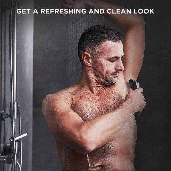 Electric Groin Hair Trimmer for Men with LED Display