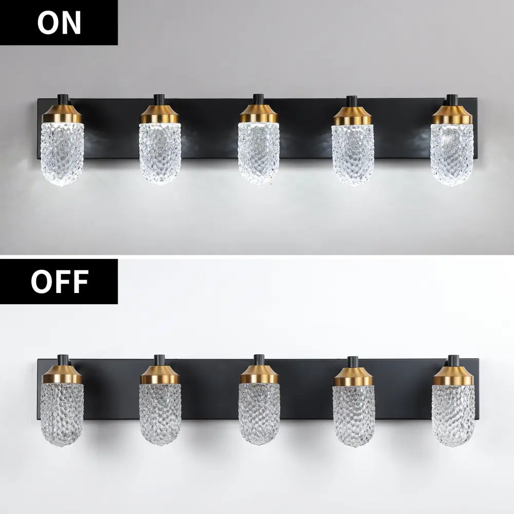 Vanity Lights With 5 LED Bulbs For Bathroom Lighting MLNshops]