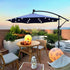 MLNshops 10 ft Pool Shade Umbrella with LED Lights Default