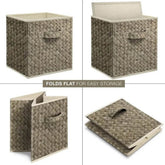 mlnshops 12 inch foldable storage bins - 6 Pack Laundry Sorter