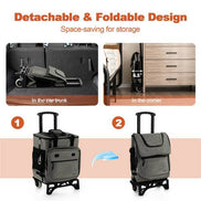 mlnshops 40L Cooler Bag for Camping with Wheels & Foldable Trolley