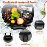 mlnshops 40L Cooler Bag for Camping with Wheels & Foldable Trolley