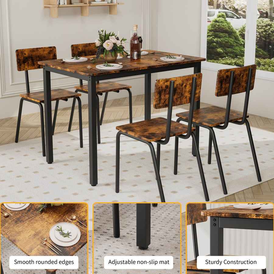 MLNshops 5 Piece Kitchen Table and Chairs Set