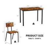 MLNshops 5 Piece Kitchen Table and Chairs Set