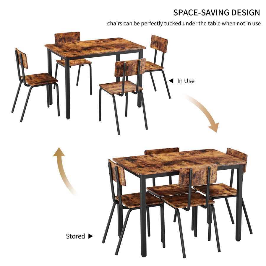 MLNshops 5 Piece Kitchen Table and Chairs Set