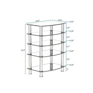 MLNshops 5-Tier Glass Side Table for Elegant Decor