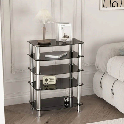 MLNshops 5-Tier Glass Side Table for Elegant Decor - MLNshops
