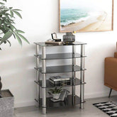 MLNshops 5-Tier Glass Side Table for Elegant Decor