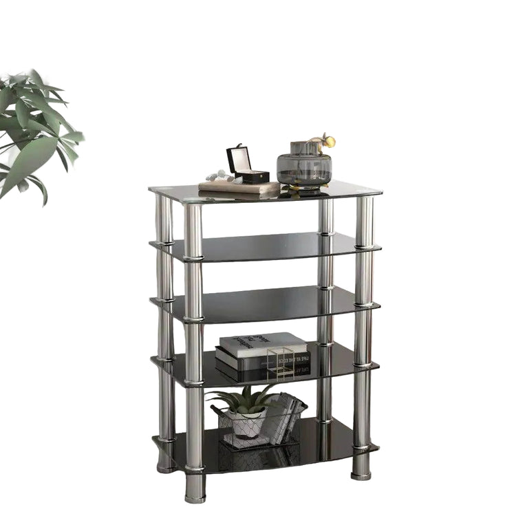 MLNshops 5-Tier Glass Side Table for Elegant Decor