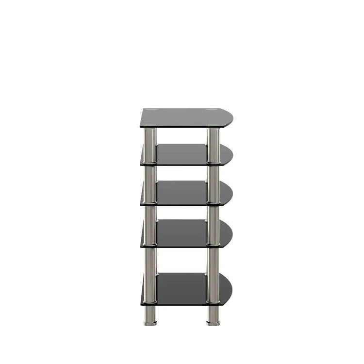 MLNshops 5-Tier Glass Side Table for Elegant Decor