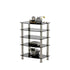 MLNshops 5-Tier Glass Side Table for Elegant Decor Black Tempered Glass