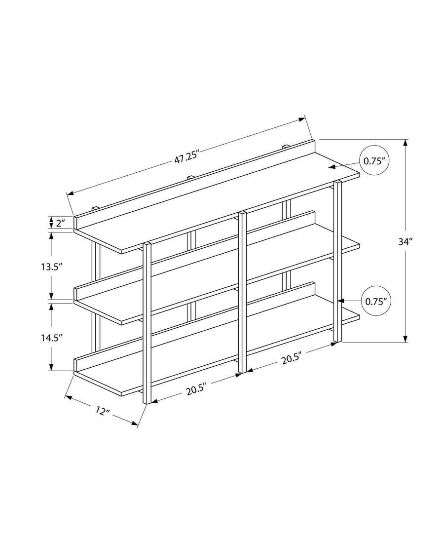 MLNshops Accent Table for Entryway with Shelves