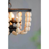 MLNshops Wood Chandelier with Adjustable Chain Light Fixture