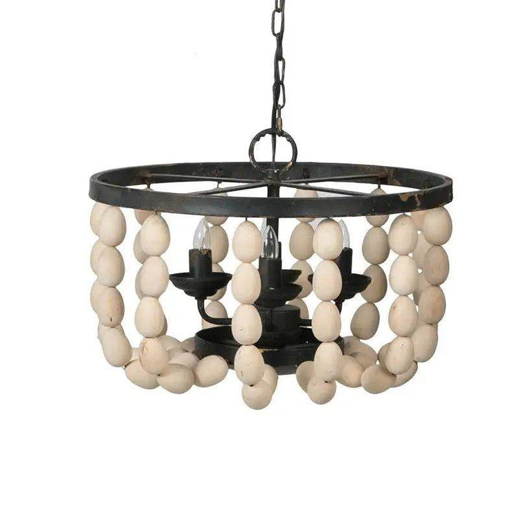 MLNshops Wood Chandelier with Adjustable Chain Light Fixture