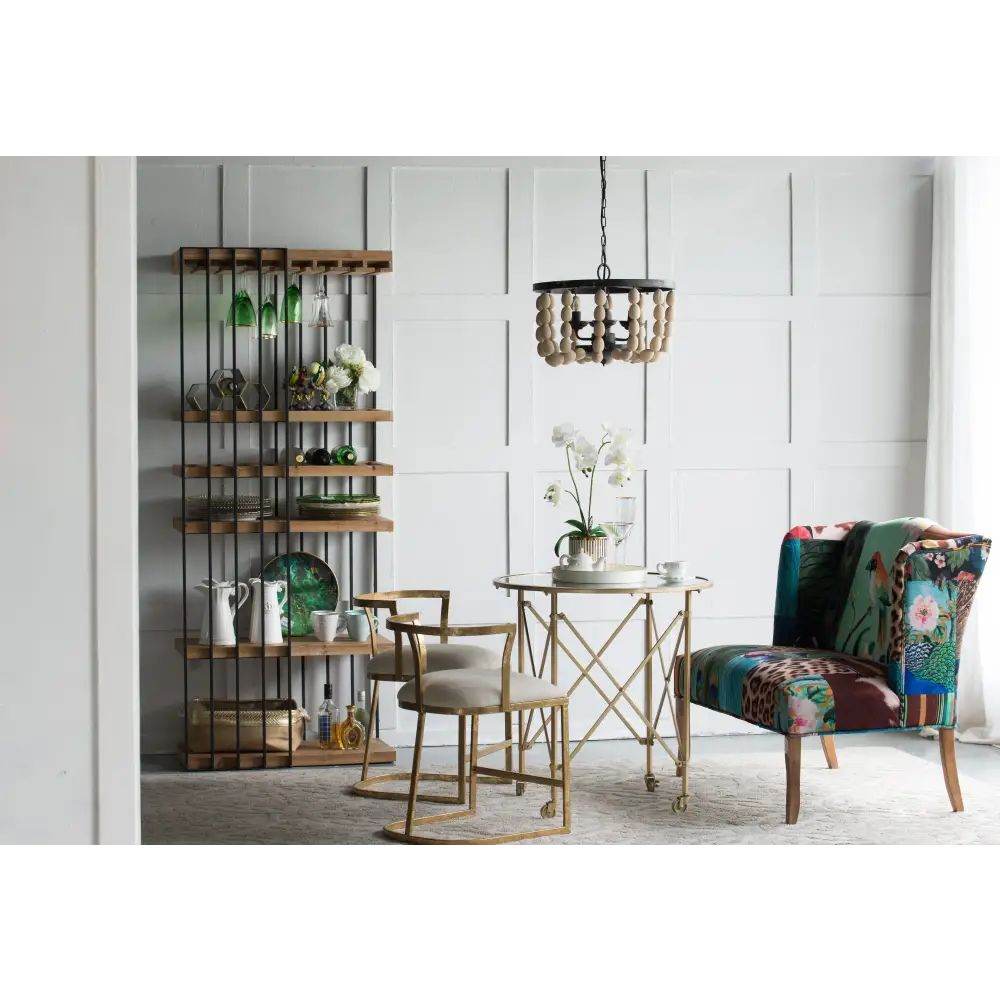 MLNshops Wood Chandelier with Adjustable Chain Light Fixture