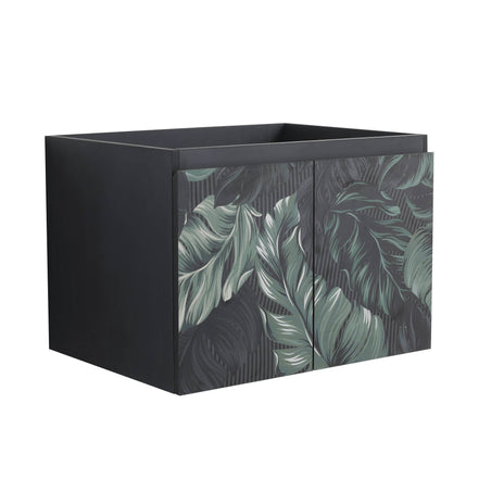 MLNshops Bathroom Storage Cabinet Panel with Tropical Leaf Design
