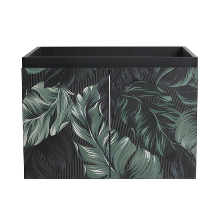 MLNshops Bathroom Storage Cabinet Panel with Tropical Leaf Design