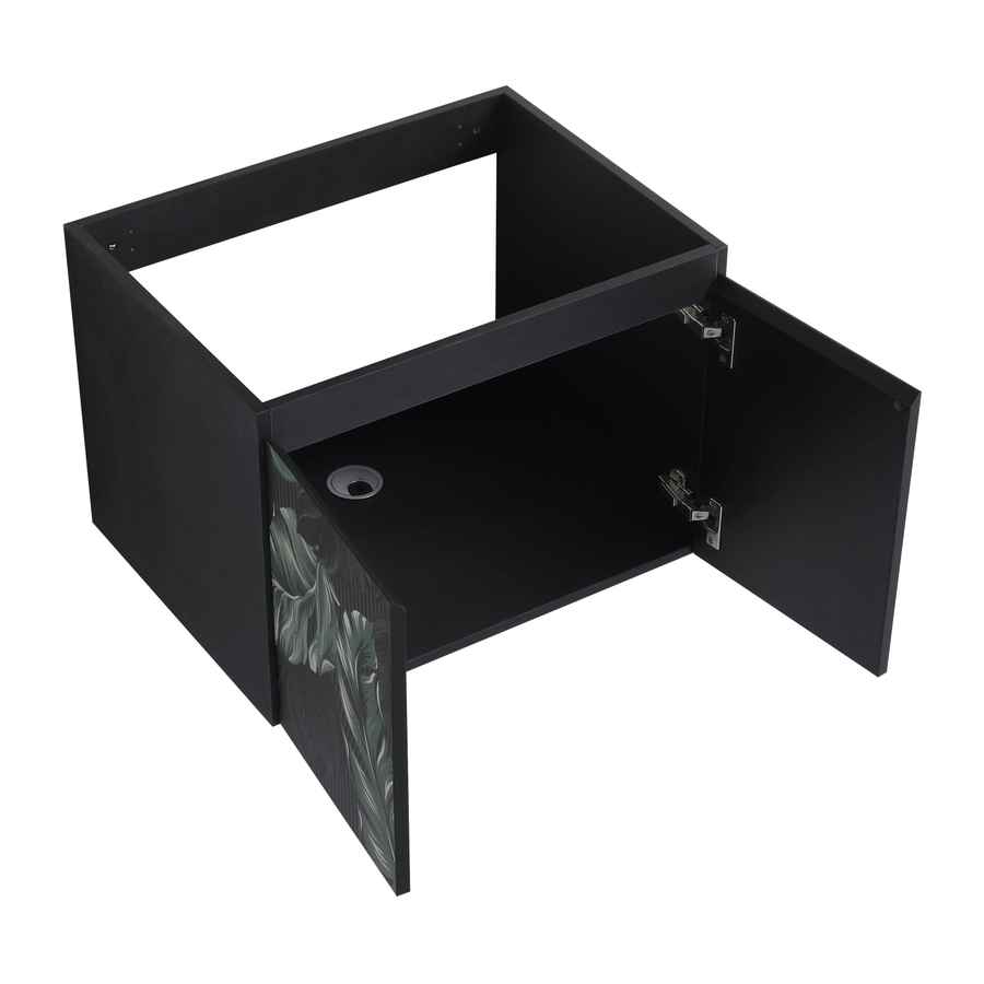 MLNshops Bathroom Storage Cabinet Panel with Tropical Leaf Design