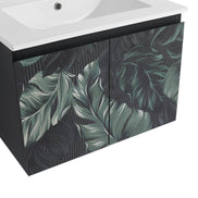 MLNshops Bathroom Storage Cabinet Panel with Tropical Leaf Design