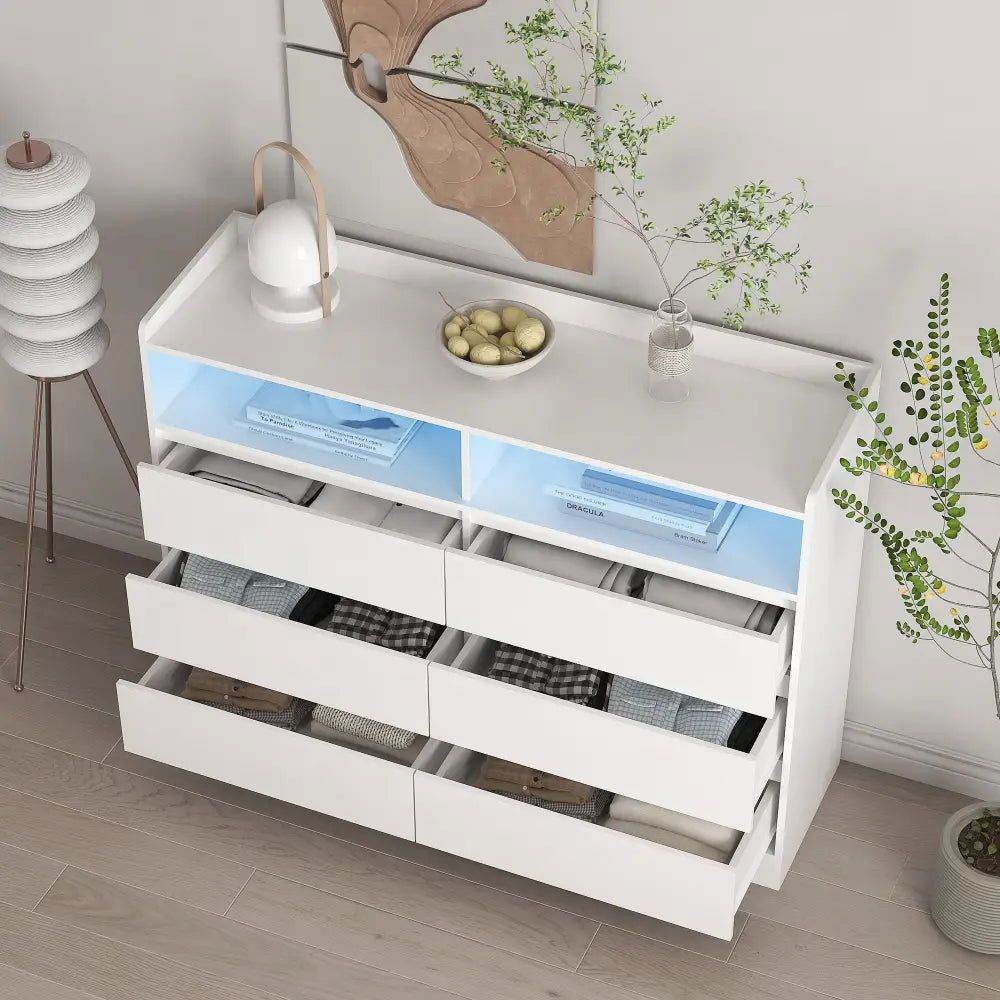 MLNshops Bedroom Dresser with Lights - Modern Design